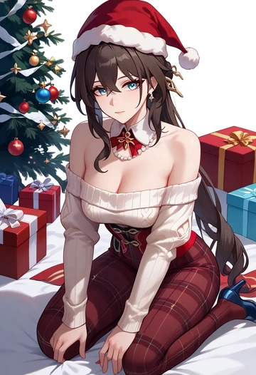 star rail,ruan mei,Christmas  - AI generated anime art